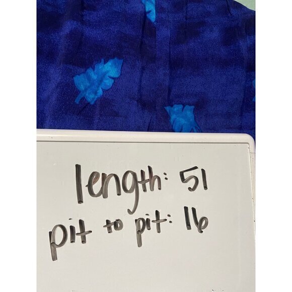 Vintage Dress Barn Women's Blue Floral Dress Size 12 - Picture 9 of 9